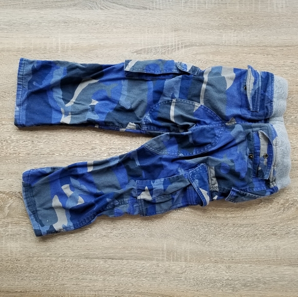 2011 vguc Mini Boden boys size 7 camoflauge blue cargo pants - Picture 5 of 10